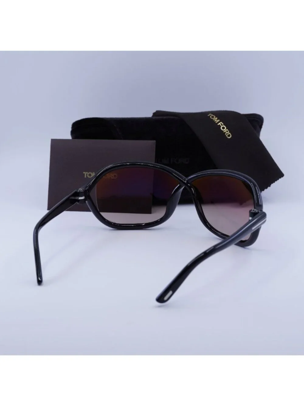 Tom Ford FT1069 01Z Fernanda Geometric Sunglasses - Black / Violet